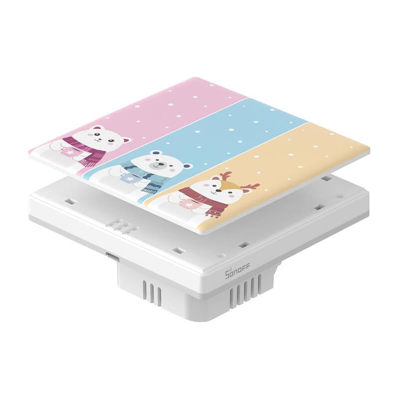 Dekorativ cover / cap til T5 SONOFF Cartoon 3C touch switch