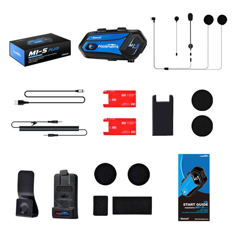 Fodsports M1-S Plus motorcykel intercom (sort)