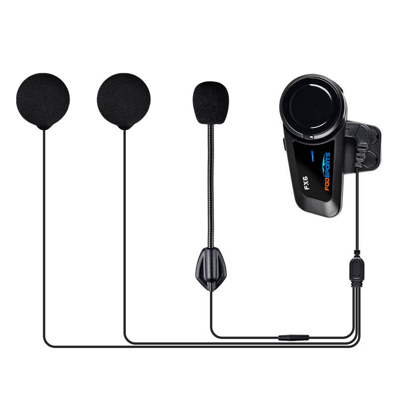 Fodsports FX6 motorcykel intercom (sort)