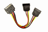 Gembird CC-SATAM2F-01 SATA-kabel 0,15 m SATA 15-stik 2 x SATA 15 stikben Flerfarvet