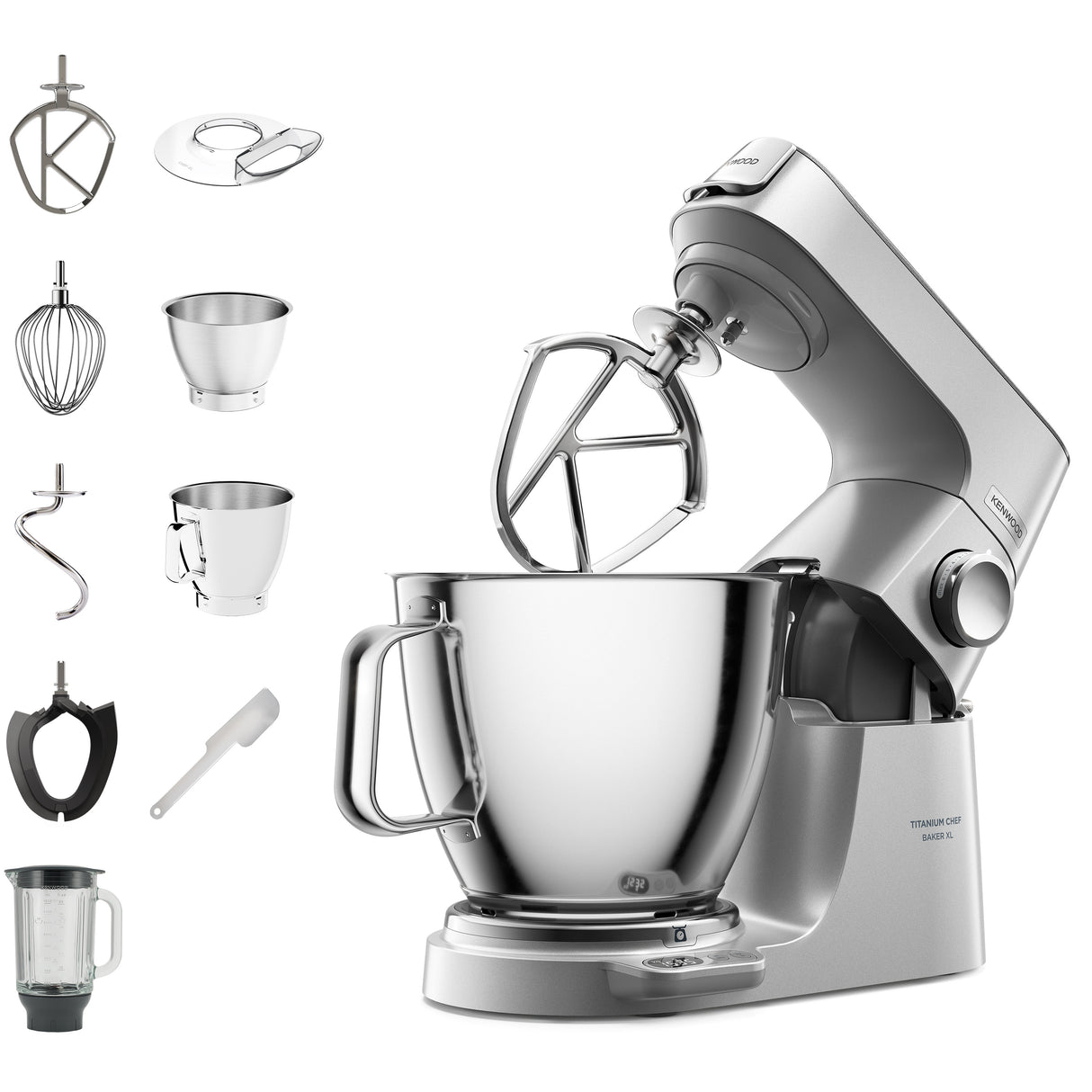 Kenwood Titanium Chef Baker XL KVL85.124SI Køkkenmaskine 7liter 1200W Sølv