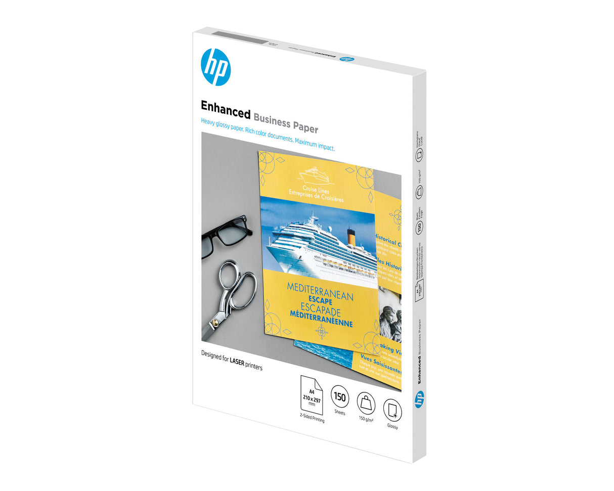 HP professionelt laserpapir, blankt, 150 g/m², 150 ark/A4/210 x 297 mm