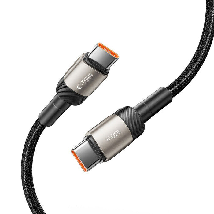 Tech-Protect 5906203690640 USB-kabel 2 m USB C 3 x USB C 480 Gbit/sek. 100 W Titanium