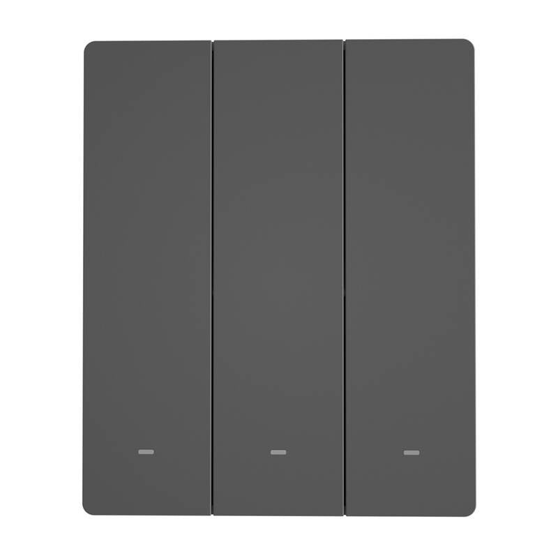 Smart WiFi vægswitch SONOFF M5-3C-80 (3-kanal, til ramme, grafit)