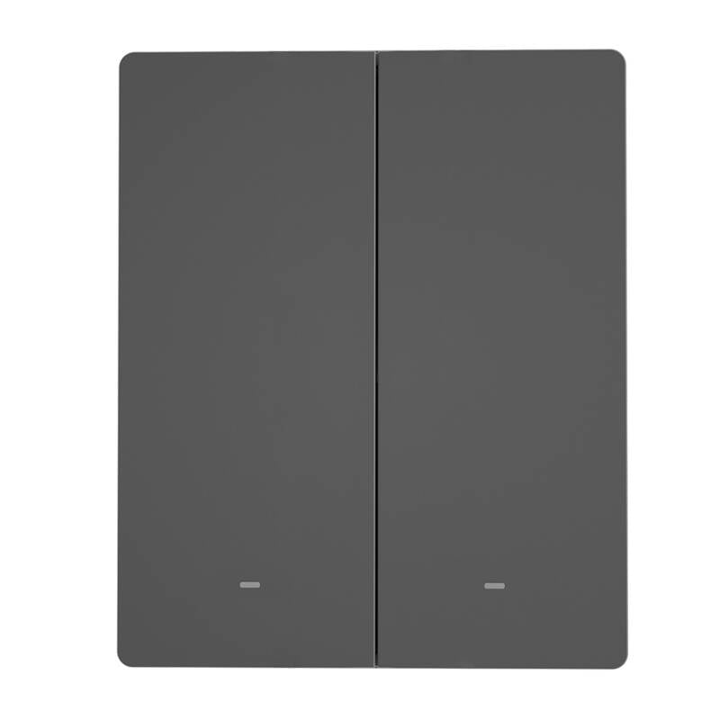 Smart WiFi vægswitch SONOFF M5-2C-80 (2-kanal, til ramme, grafit)