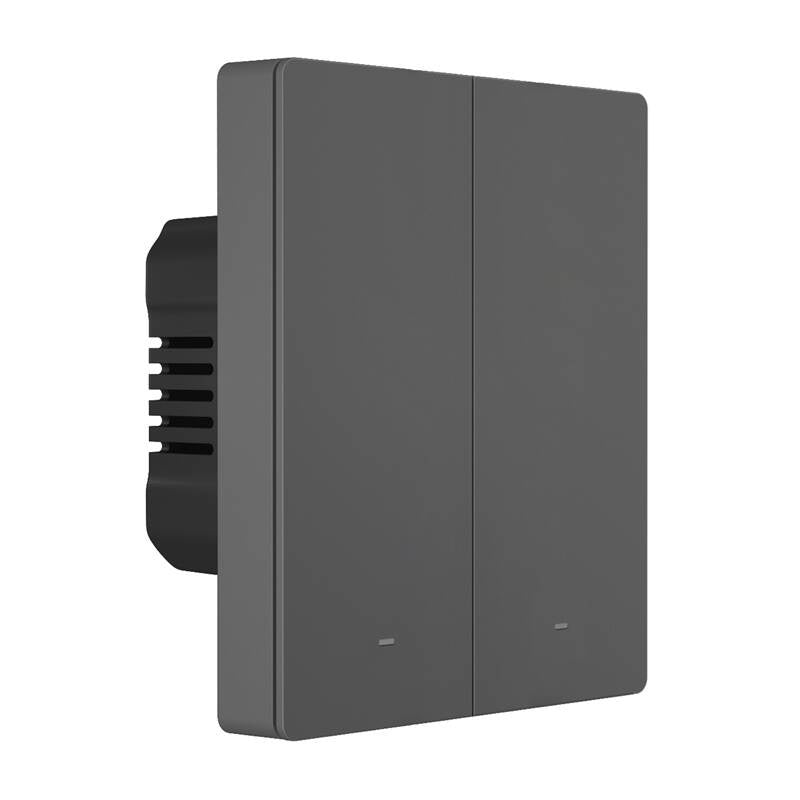 Smart WiFi væg-switch SONOFF M5-2C-80 (2-kanal, til ramme, grafit)