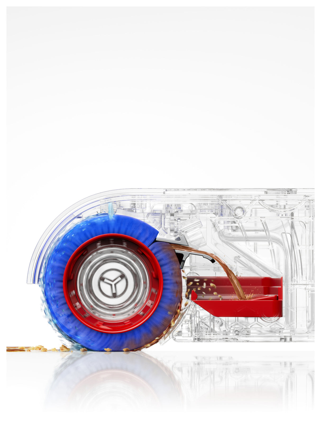 Dyson Clean + Wash Hygiene Elektrisk kost Batteri Tør&våd Poseløs Blå, Kobberfarve