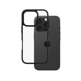 PanzerGlass CARE™ by ® Urban Combat Case Transparent m. Sort Ramme iPhone 16 Pro