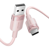 USB 2.0 A til USB-C 3A Vention CTNPF 1M kabel (rosa)