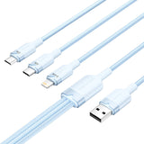 USB 2.0 A til 3in1 3A kabel Vention CTPLG 1.5M (blå)