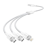 USB 2.0 A til 3in1 3A kabel Vention CTPWG 1.5M (hvid)