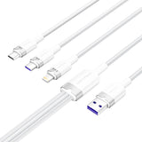 USB 2.0 A til 3-i-1 6A kabel Vention CTRWG 1.5M (hvid)