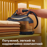 Philips PSG6066/20 Dampstrygning station 2400 W 1,8 L SteamGlide Advanced Blå, Guld