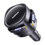 Baseus Enjoyment Max biloplader med USB-C + USB-C kabler 60W sort