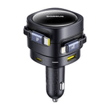 Baseus Enjoyment Max biloplader med USB-C+Lightning-kabler og USB-A+USB-C-porte 90W sort