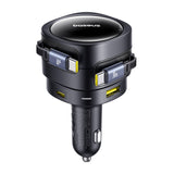 Baseus Enjoyment Max biloplader med USB-C + USB-C-kabler og USB-A + USB-C-porte 90W sort