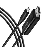 Axagon RVC-DPC videokabel adapter 1,8 m USB Type-C DisplayPort Sort