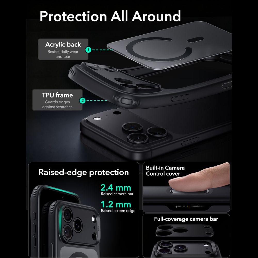Esr Classic Hybrid Magsafe Iphone 17 Pro / 18 Pro Frosted Sort