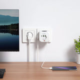 Tech Protect Pcl3 X4 Strømstikkontakt 2 Usb & 2 Type C & 3 Stikkontakt Hvid