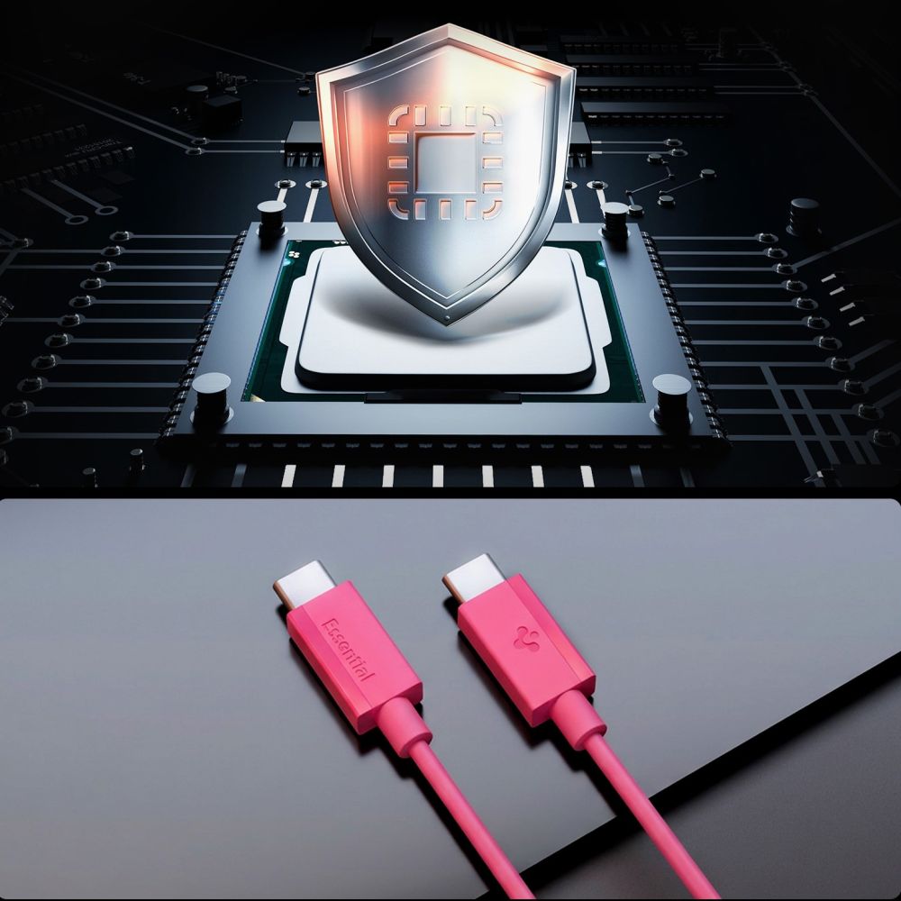 Spigen Eb6010 Cc Essential Usb C Kabel 60 W 100 Cm Lyserød