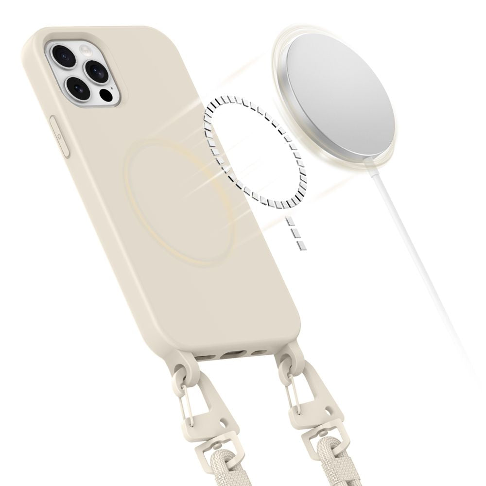 Tech Protect Magnæske Magsafe Iphone 12 / 12 Pro Cosmic Latte