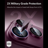 Kamera Beskyttelse Na Aparat Esr Armorite Camera Protector Iphone 18 Pro / 18 Pro Max Deep Burgundy