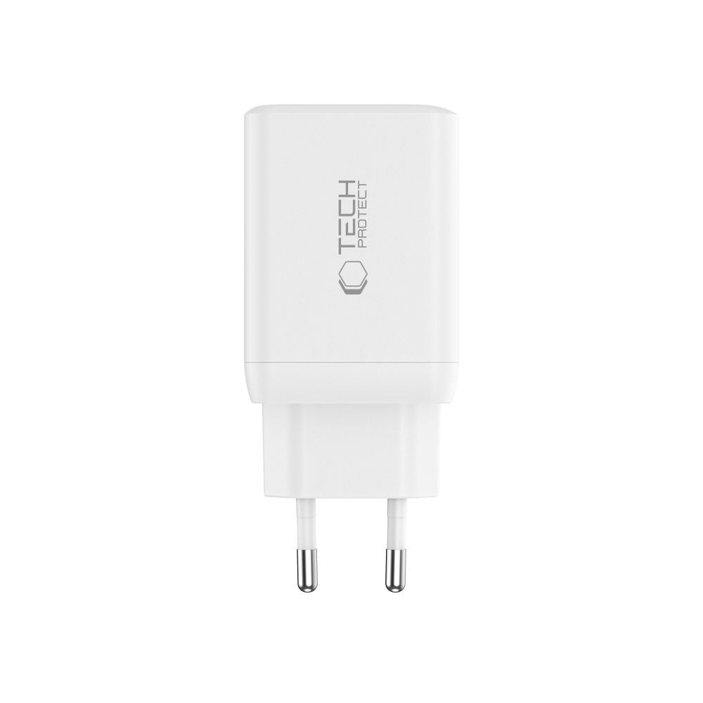 Tech Protect Nc45 W Gan 2 Port Netværksopladder Pd 45 W Hvid