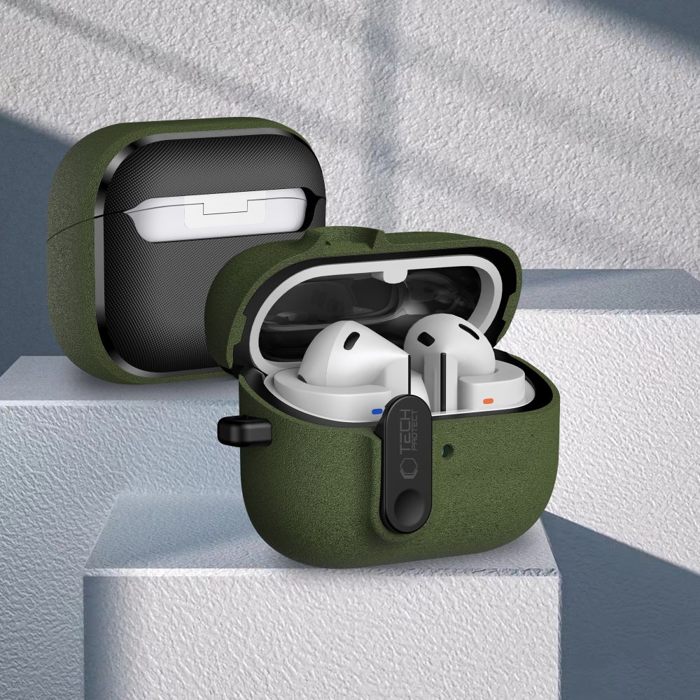 Tech Protect Slim Hook Samsung Galaxy Buds 3 / 3 Fe / 3 Pro Olivegrøn