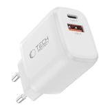 Tech Protect Nca30 2 Port Netværksopladder Pd 30 W / Qc3.0 + Type C Kabel Hvid