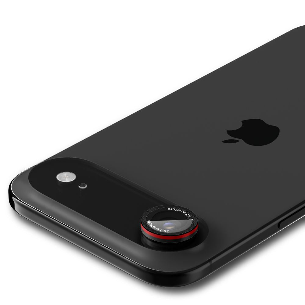 Kamera Beskyttelse Spigen Optik Pro L Serien Glas.Tr ”Ez Fit” Kamera Beskyttelse 2 Pack Iphone Air Sort/Rød