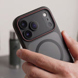 Tech Protect Magcam Magsafe Iphone 17 Pro Max / 18 Pro Max Mat Sort/Rød