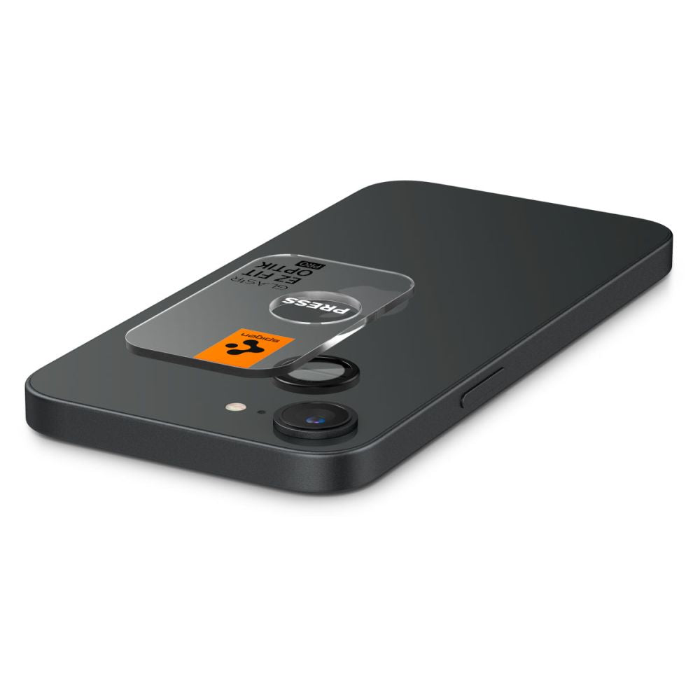 Kamera Beskyttelse Spigen Optik Pro Glas.Tr ”Ez Fit” Camera Protector 2 Pack Iphone 16 E / 17 E Sort