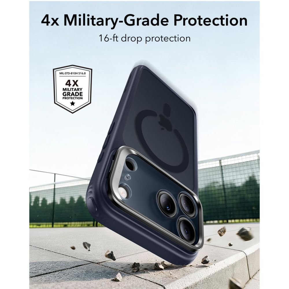 Esr Classic Hybrid Støttebeskyttelse Magsafe Iphone 17 Pro / 18 Pro Frosted Blå