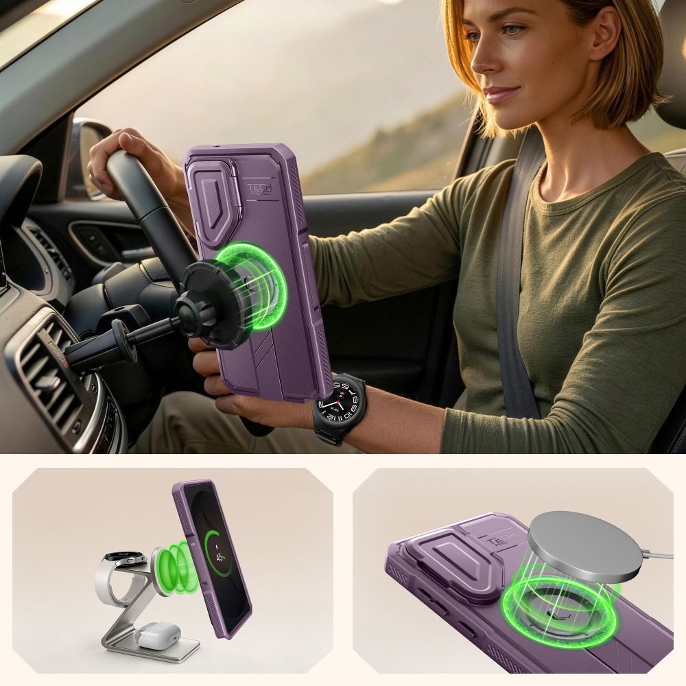 Tech Protect Kevlar Magsafe 2 Sæt Galaxy S26 Ultraviolet
