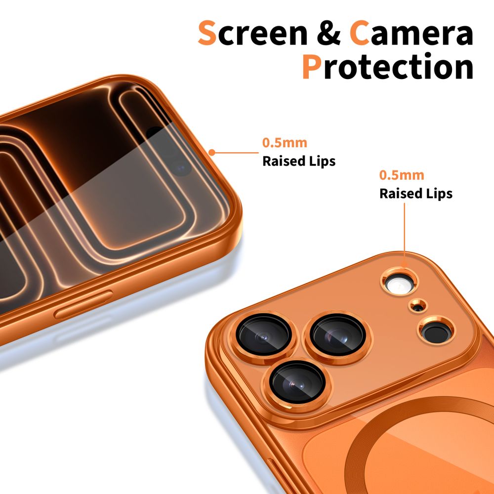 Tech Protect Magflex Magsafe Iphone 17 Pro Shiny Cosmic Orange