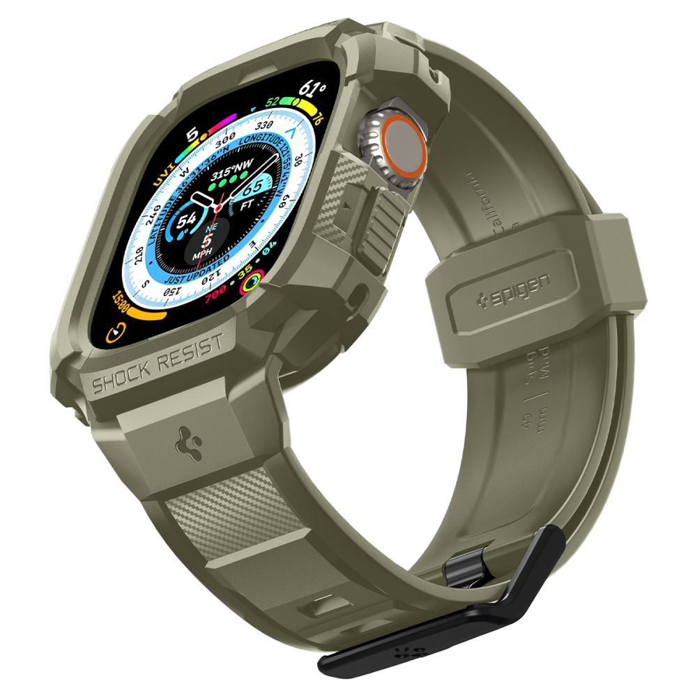 Spigen Rugged Armor ”Pro” Apple Watch Ultra 1 / 2 / 3 / 4 (49 Mm) Vintage Khaki