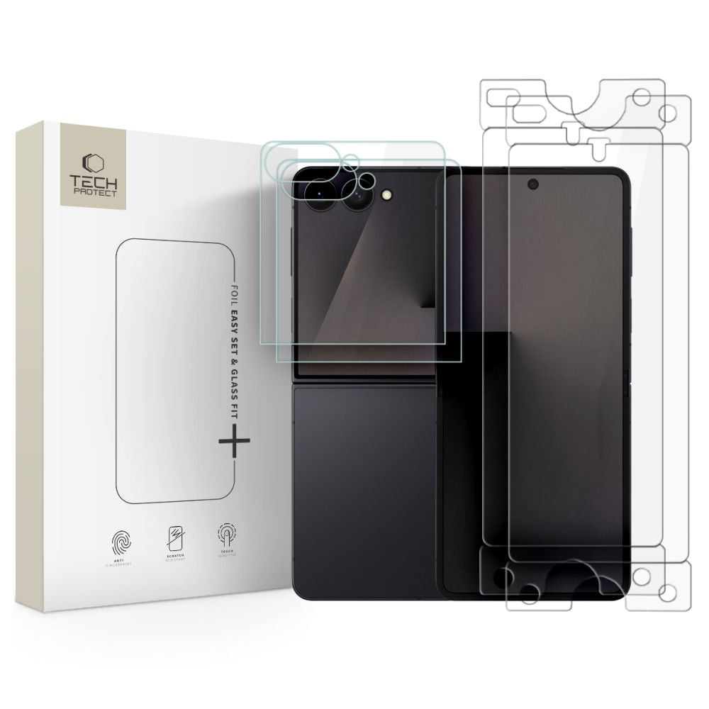 Beskyttelsessæt Tech Protect Easy Set Foil & Glass Fit+ 4 In1 Galaxy Z Flip 7/8 Clear