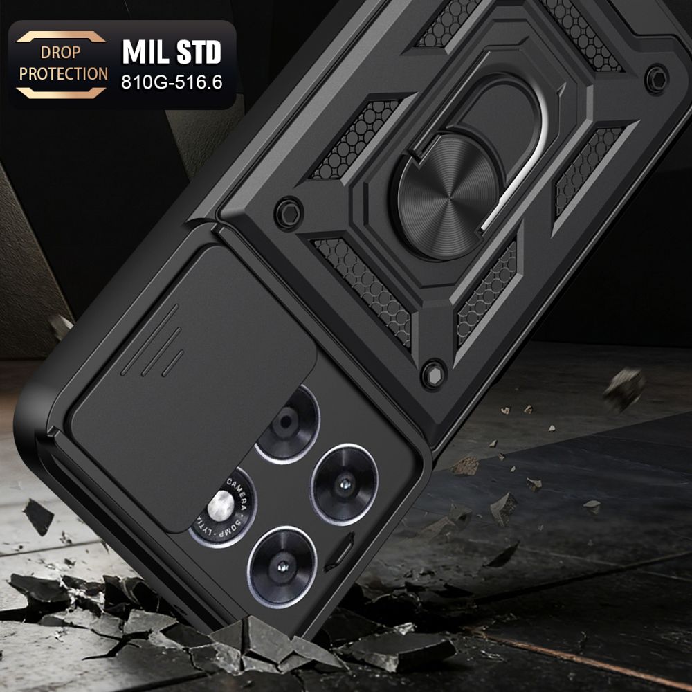 Tech Protect Camshield Pro Motorola Moto G67 / G77 / G87 Sort