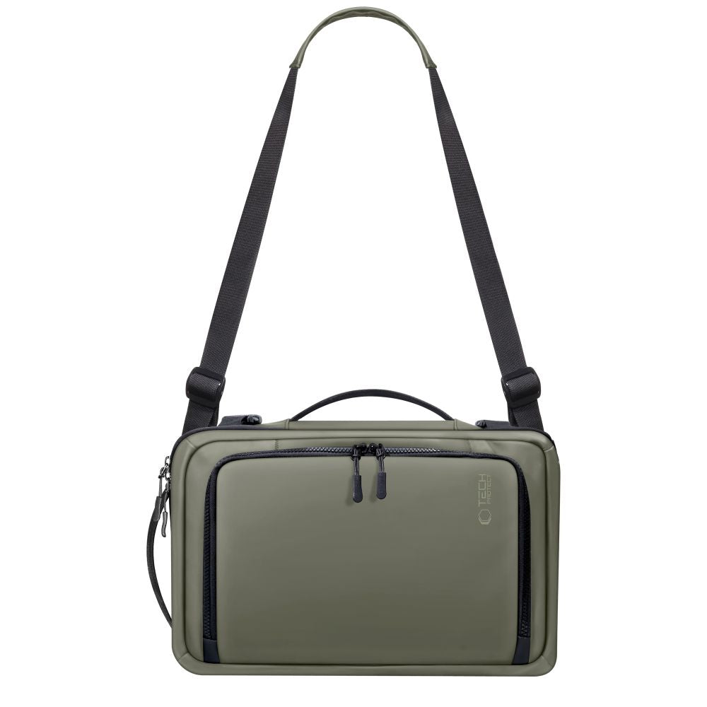 Tech Protect Defender S50 Ryanair & Wizzair Rejse Laptop Rygsæk 20 L 40x20x25 Olivengrøn