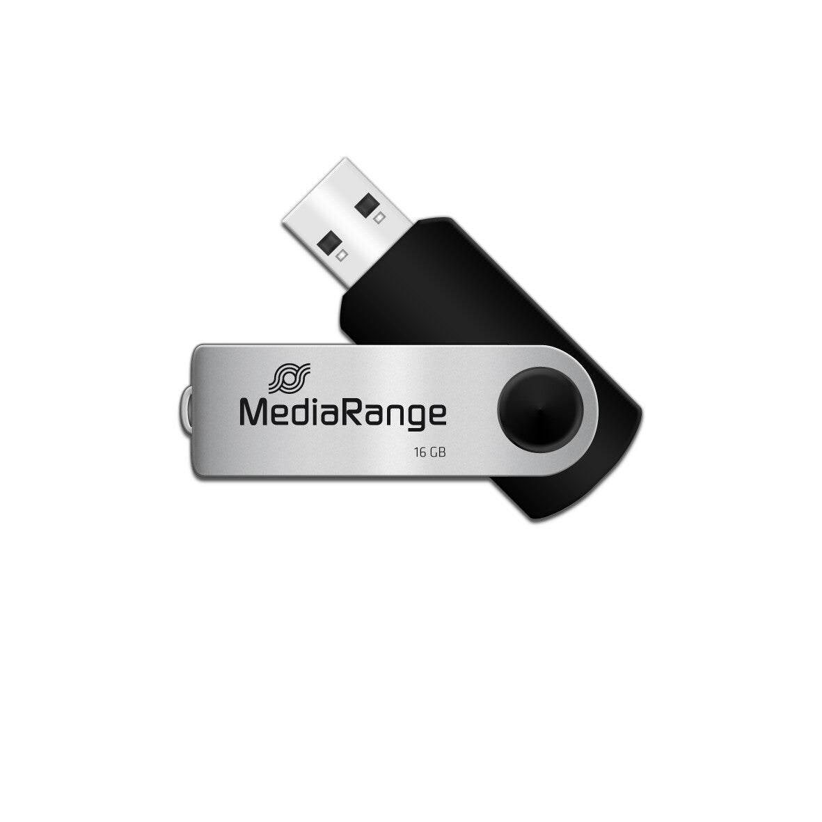 MediaRange MR910 USB-nøgle 16 GB USB Type-A / Micro-USB 2.0 Sort, Sølv