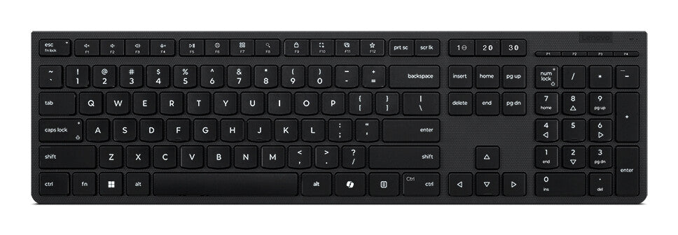 Lenovo Professional Wireless Rechargeable (Nordic) tastatur Hjemme/kontor RF trådløs + Bluetooth Nordisk Sort