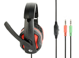 Gembird GHS-03 hovedtelefoner/headset Ledningsført Spil Sort, Rød
