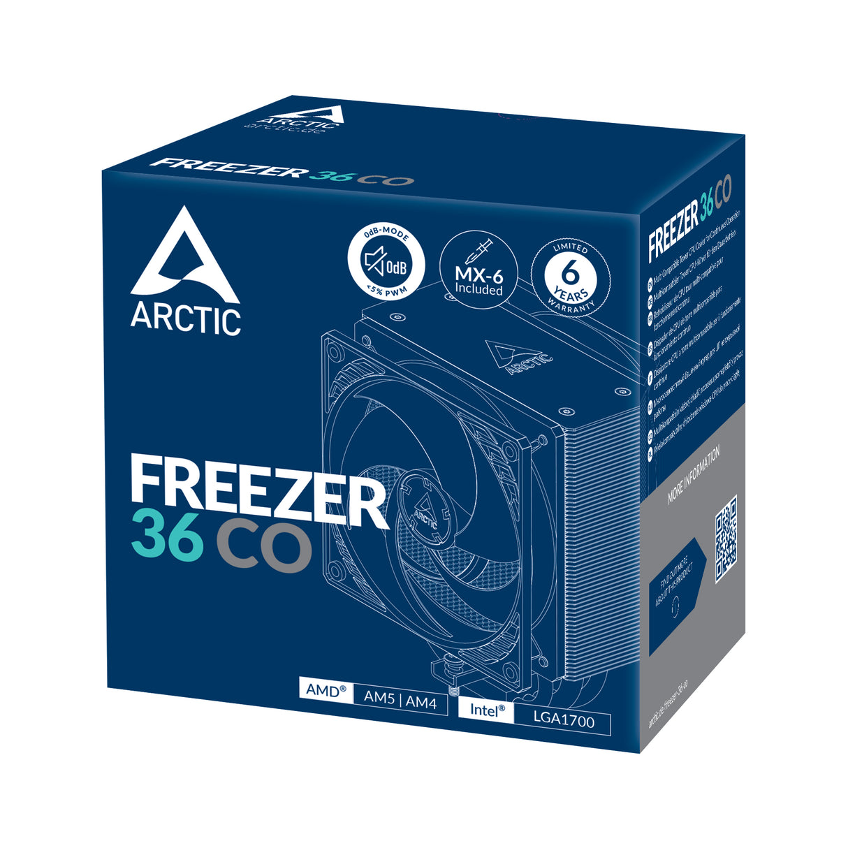 ARCTIC Freezer 36 CO Processor Luftkøler 12 cm Sort, Sølv 1 stk