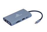 Gembird A-CM-COMBO7-01 dockingstation USB 3.2 Gen 1 (3.1 Gen 1) Type-A Grå
