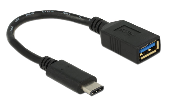 Delock USB-C adapter 15cm Sort