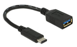 Delock USB-C adapter 15cm Sort