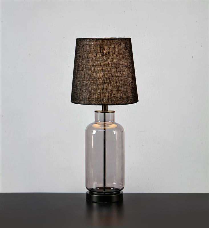 Markslöjd Costero steel/smoke black bordlampe