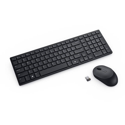 DELL KM555 tastatur Mus inkluderet Universel RF trådløs + Bluetooth QWERTY Russisk Sort