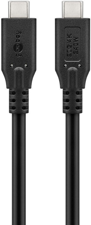 Goobay 74189 USB-kabel USB4 Gen 2x2 2 m USB C 20 Gbit/sek. 240 W Sort