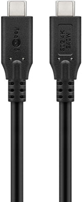 Goobay 74189 USB-kabel USB4 Gen 2x2 2 m USB C 20 Gbit/sek. 240 W Sort